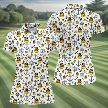 Pirate Rubber Ducks Funny Golf Shirt, Cute Golf Outfit, Ladies Golf Shirts, Golf Shirt For Women
