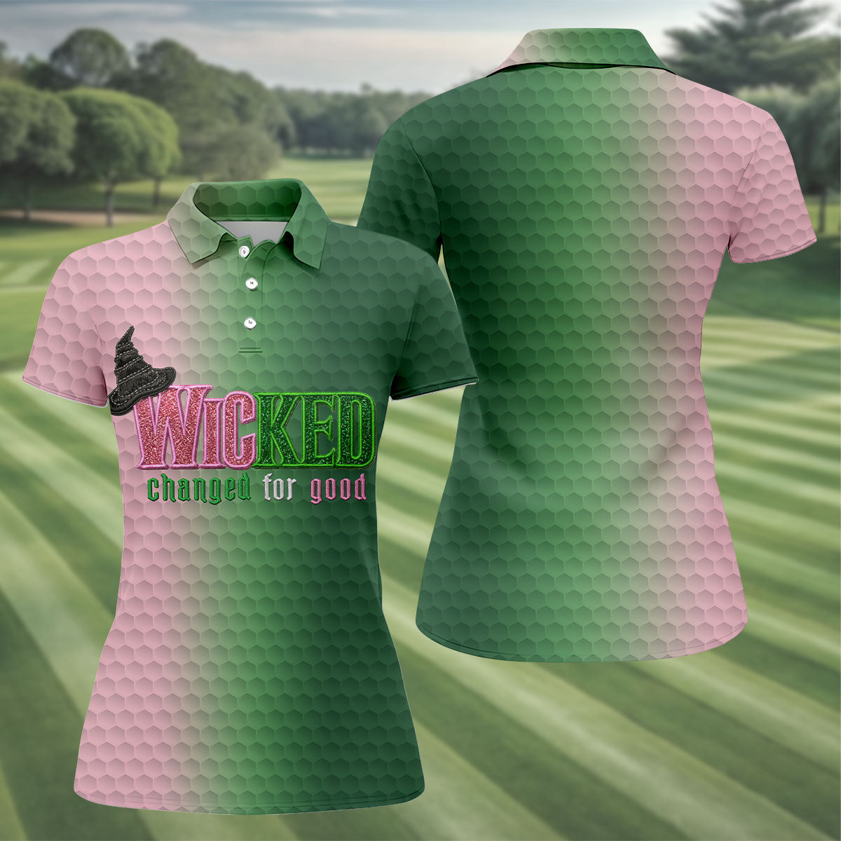 Wicked Changed For Good Halloween Shirt, Golf Polo For Women, Printed Golf Shirt