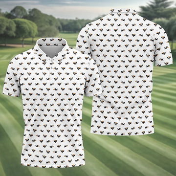 White Funny Toucan Beer Golf Polo Shirt, Men's Golf Apparel, Printed Golf Shirts