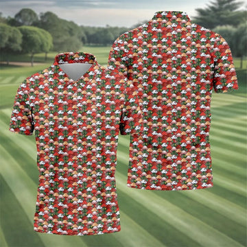 Fun Christmas Colorful Shirts For Men, Naughty Christmas Golf Shirt, Polo Shirts For Men, Golfing Apparel