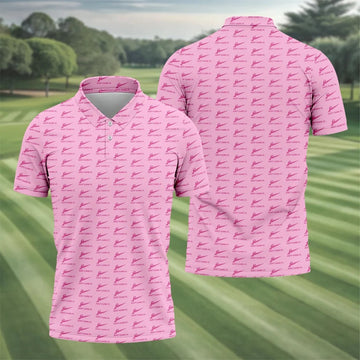 Just Cure It Pink Ribbon Breast Cancer Golf Shirt, Mens Golf Polo, Printed Golf Shirts