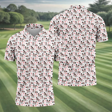 Naughty Snowman White Men's Golf Shirt, Christmas Golf Shirt, Fun Golf Shirts For Men, Xmas Golf Shirt
