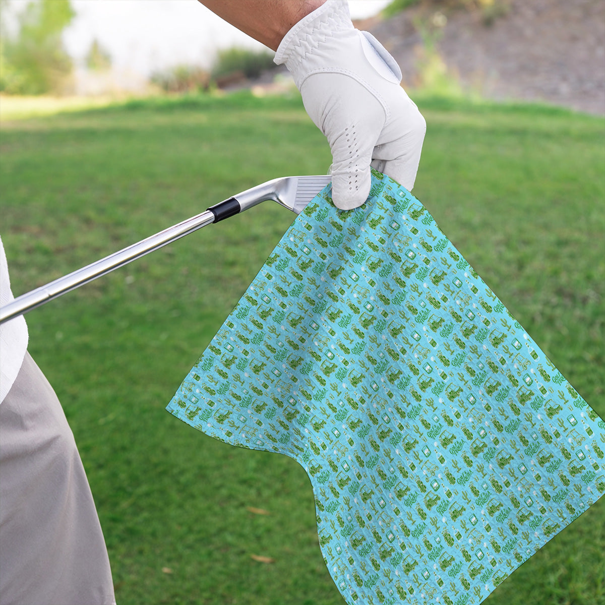 Golf & Tequila Pattern Golf Towel, Funny Golf Towels For Tequila Lover, Golf Gift For Golfer