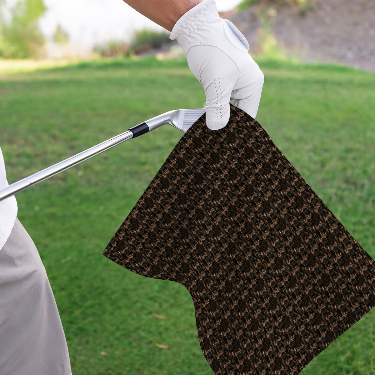 French Bulldog Pattern Golf Towel, Brindle Frenchie Golf Towels, Golf Gift For Golfer