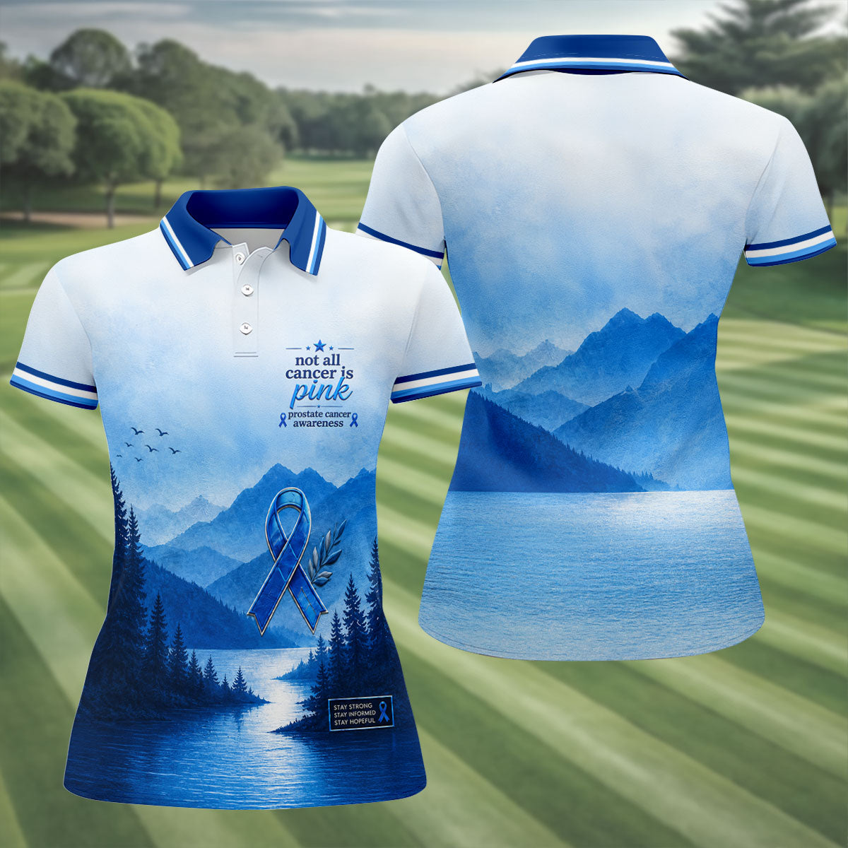 Not All Cancer Is Pink Prostate Cancer Awareness Polo Shirt, Ladies Golf Shirt, Women's Golf Tops