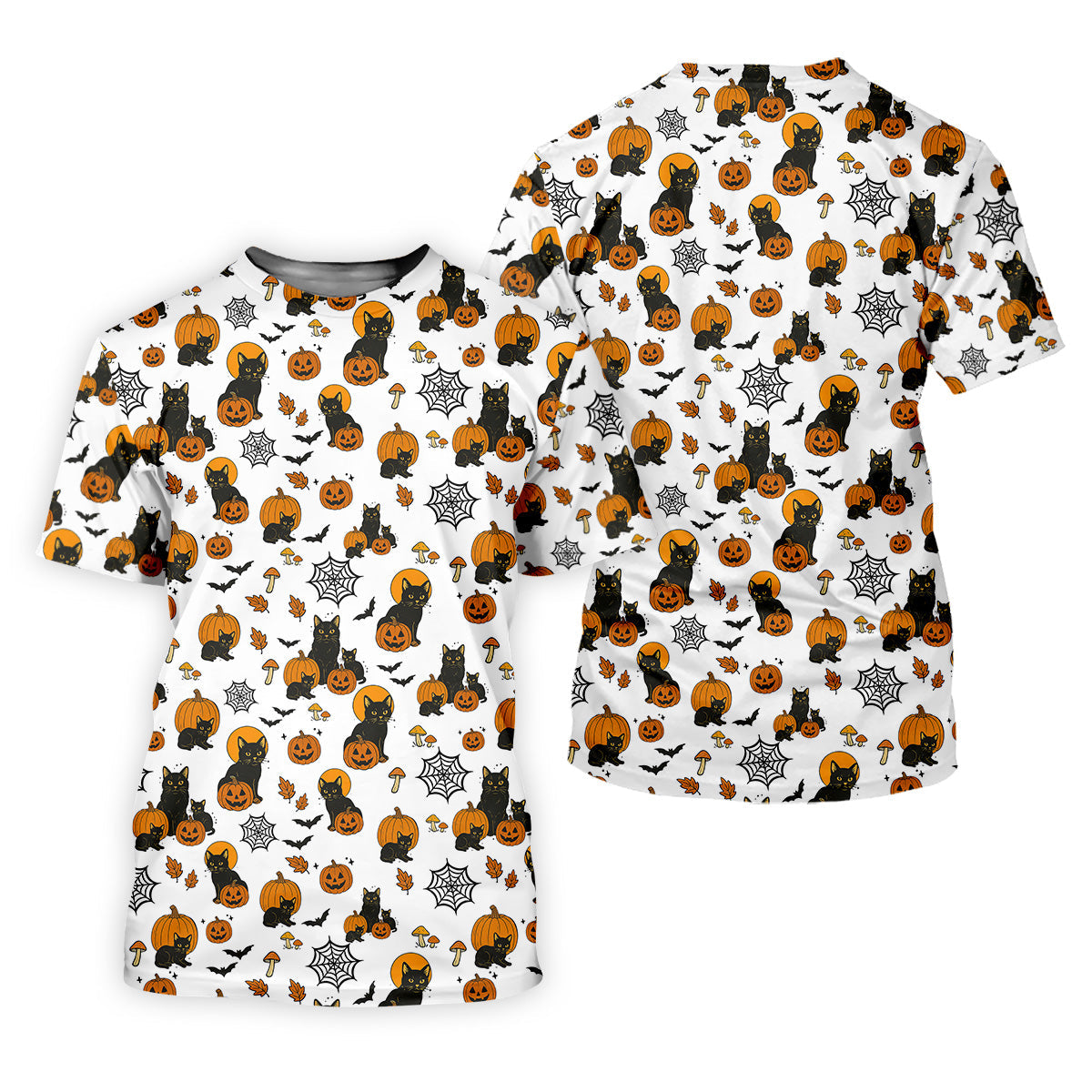 Halloween Cat Pumpkin Men Polo, Fun Golf Shirts For Men, Cool Golf Gifts, Golfing Apparel