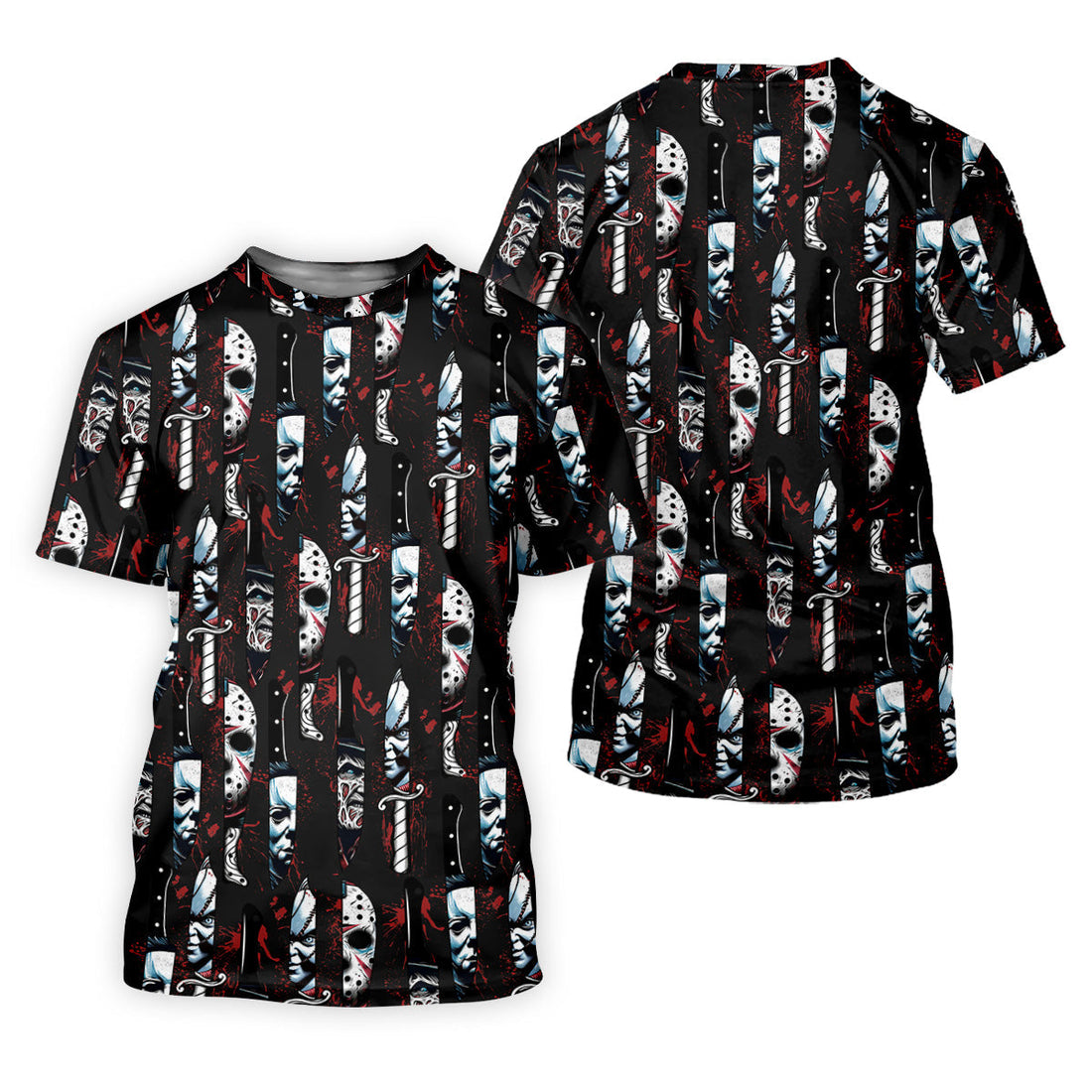 Horror Character Men's Golf Shirt, Horror Movie Shirt, Halloween Golf Shirt, Men Golf Gifts
