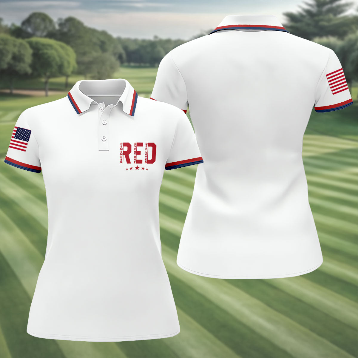 RED Friday Military Support 250 Anniversary Patriotic Golf Shirt, Golf Shirt For Women