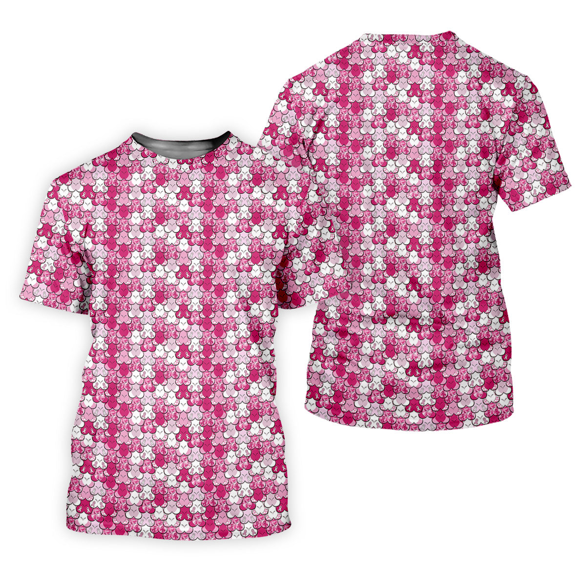 Funny Pink Ribbon Men's Polo Shirt, Breast Cancer Awareness Shirt, Pink Golf Shirt, Men Golf Gift