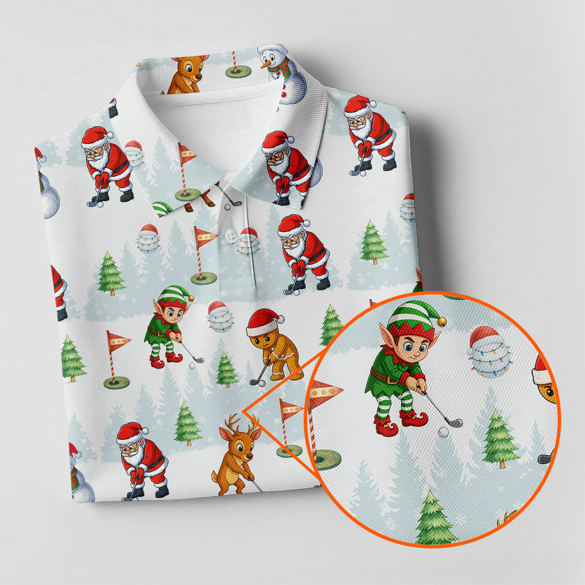 Classic Christmas Characters Fun Women's Golf Shirts, Cute Golf Outfit, Ladies Golf Tops, Christmas Golf Shirt