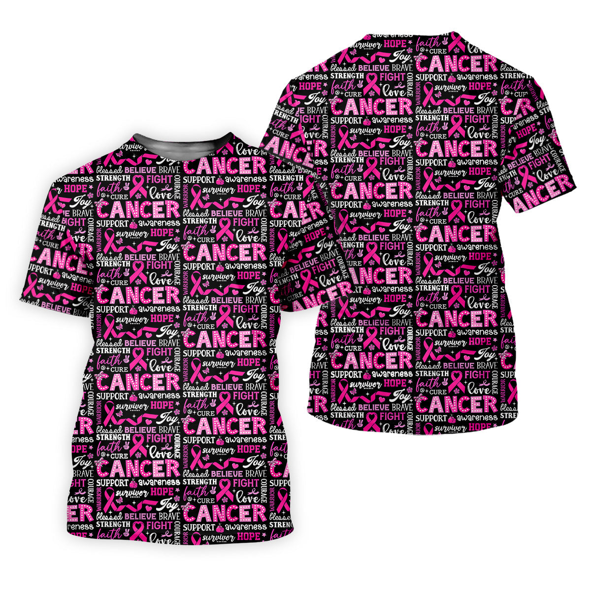 Pink Ribbon Breast Cancer Awareness Shirt, Golf Polo ShirtGolf Shirts For Men, Golfing Apparel