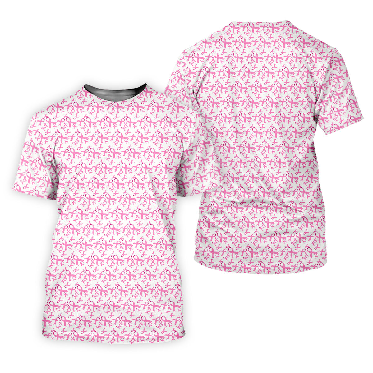 Pink Ribbon Breast Cancer Men Golf Shirt, Breast Cancer Awareness Shirt, Golf Gifts For Men