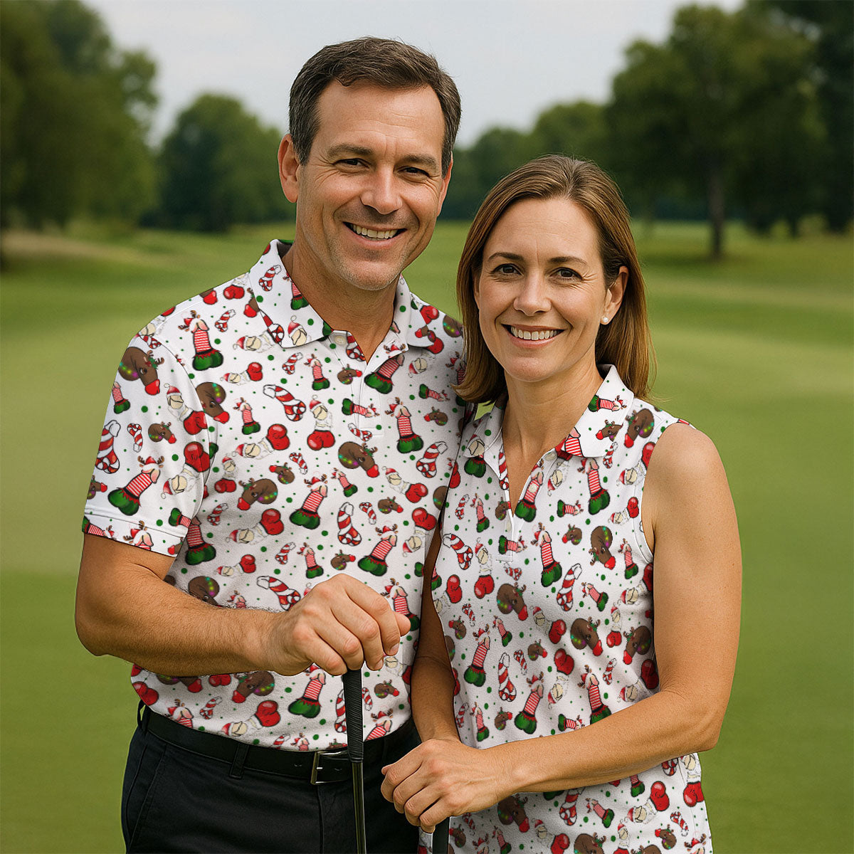 Funny Christmas Golf Tops For Men, Funny Dirty Polo Shirts For Men, Christmas Golf Shirt, Golfing Apparel