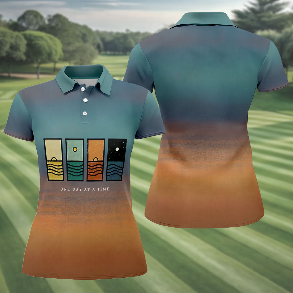 One Day At A Time Suicide Prevention Abstract Women’s Golf Polo, Women’s Golf Apparel