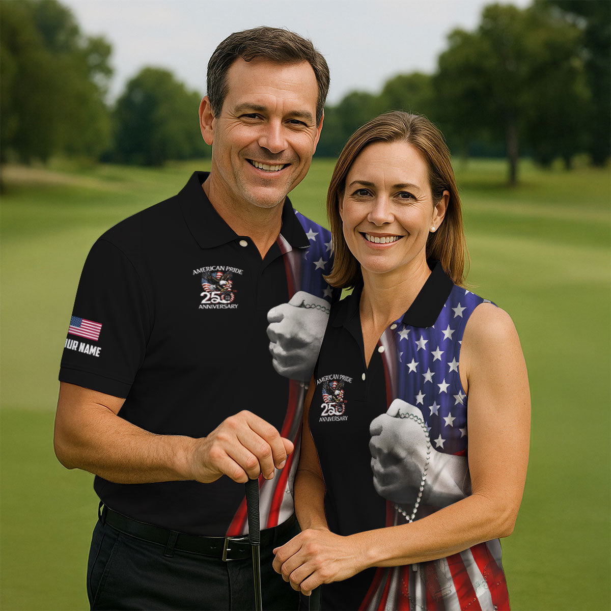 Remember The Fallen Veteran Memorial Patriotic 4th Of July Golf Shirt, 250th Anniversary Golf Shirts For Men