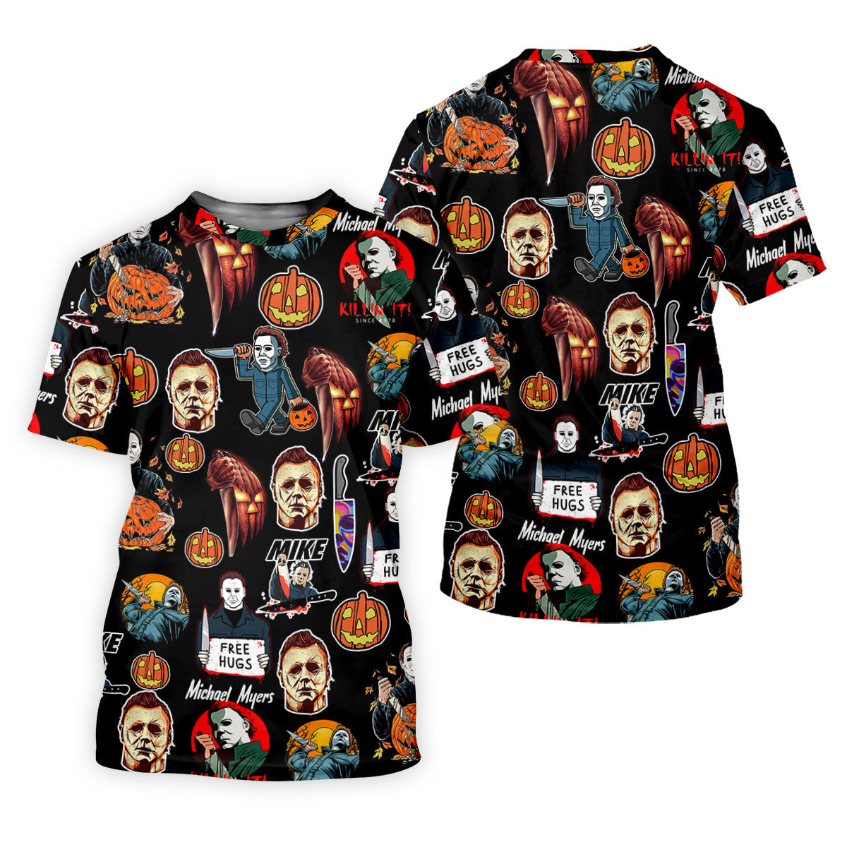 Michael Myers Halloween Golf Tops For Men, Mens Funny Golf Shirts, Horror Movie Shirt