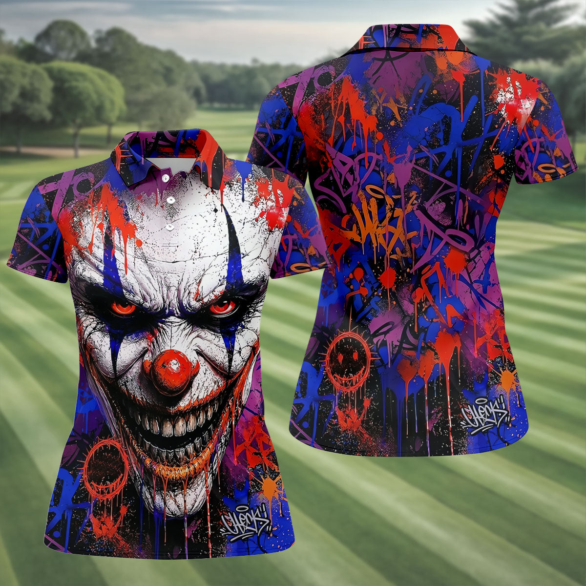 Halloween Horror Character Golf Shirt, Ladies Golf Shirts, Golf Tops For Women