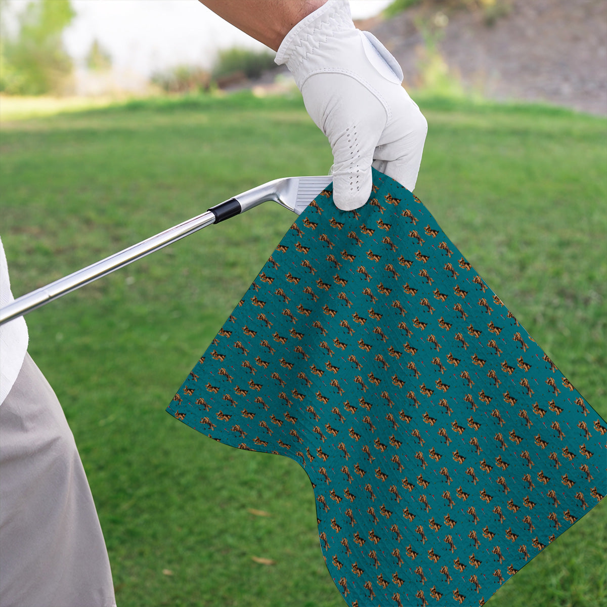 Funny Yorkshire Terrier Golf Towel, Cool Yorkie Pattern Golf Towels, Gift For Golf Lovers