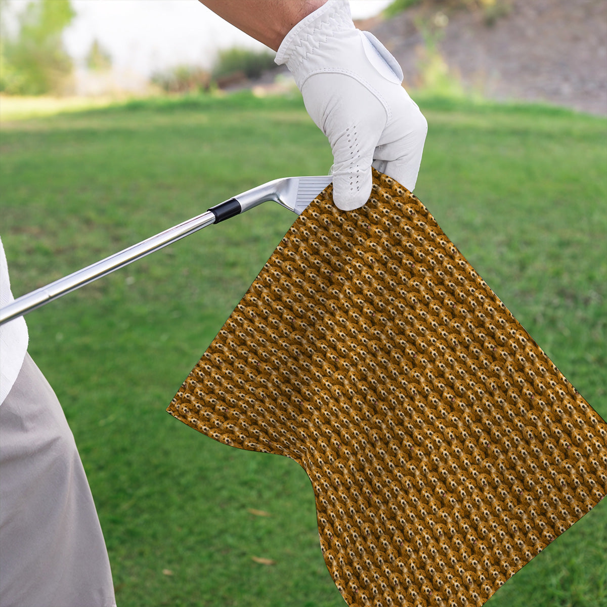 Beagle Pattern Golf Towel, Beagle Dog Golf Towels, Funny Golf Gift For Golfer