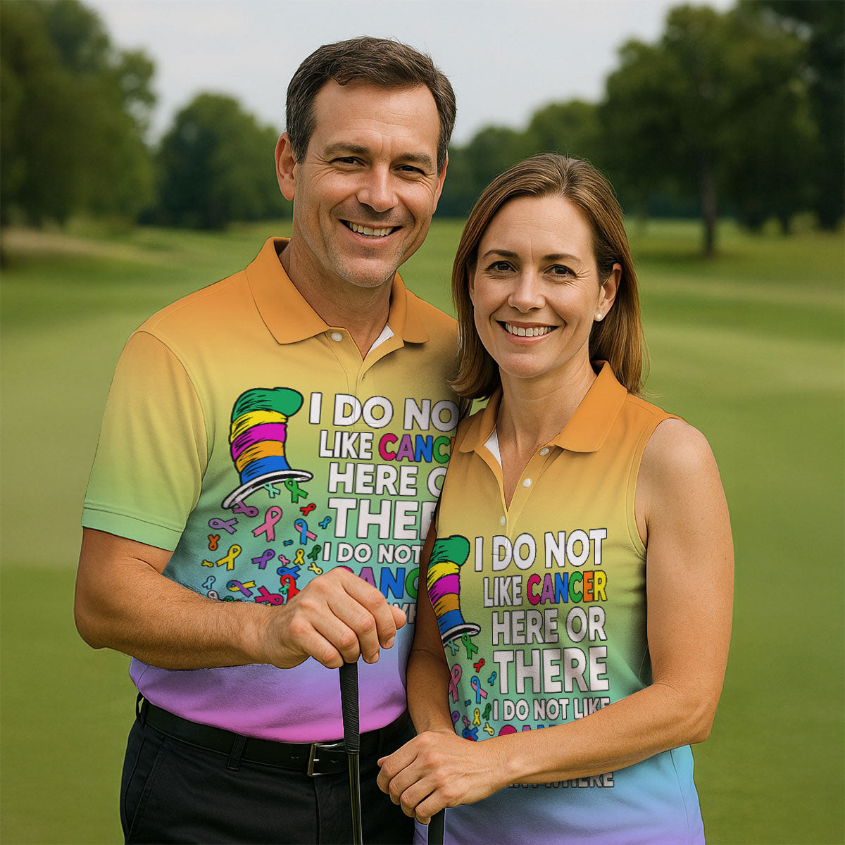 Do Not Like Cancer Anywhere Breast Cancer Polo Shirt, Mens Polo Shirts, Mens Golf Apparel