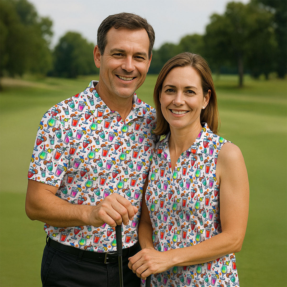 Refreshing Summer Cocktails Cinco De Mayo Celebration Fiesta Themed Golf Shirt For Women