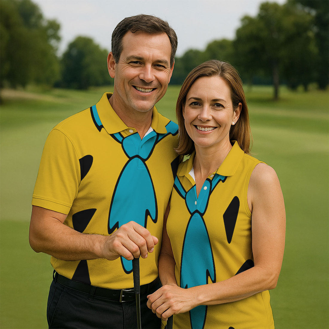 Yellow Stone Age Costume Hawaiian Golf Shirt, Mens Golf Polo, Golf Shirts For Men