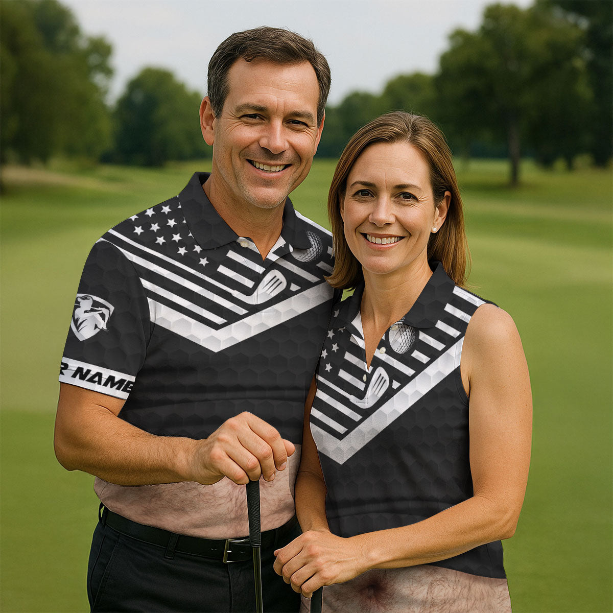Personalized Hairy Beer Belly Golf Polo Shirt, Golf Polo Shirts For Men, Mens Golf Apparel