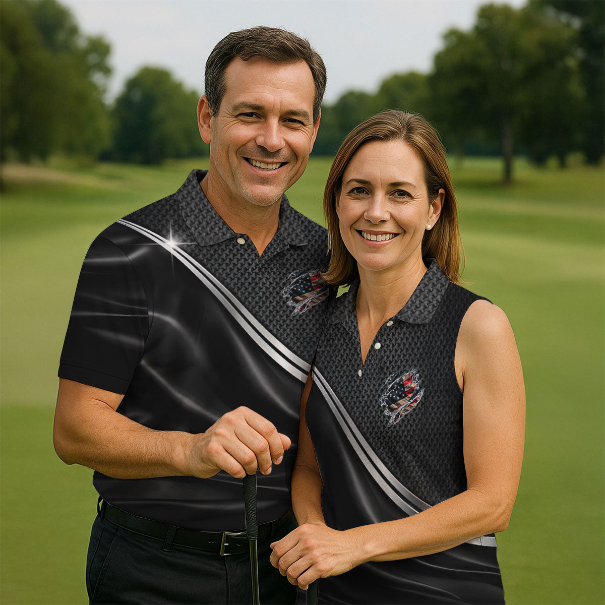 250 Years Ripped Flag Patriotic Golf Shirt, 4th Of July Golf Shirt, Golf Shirts For Men
