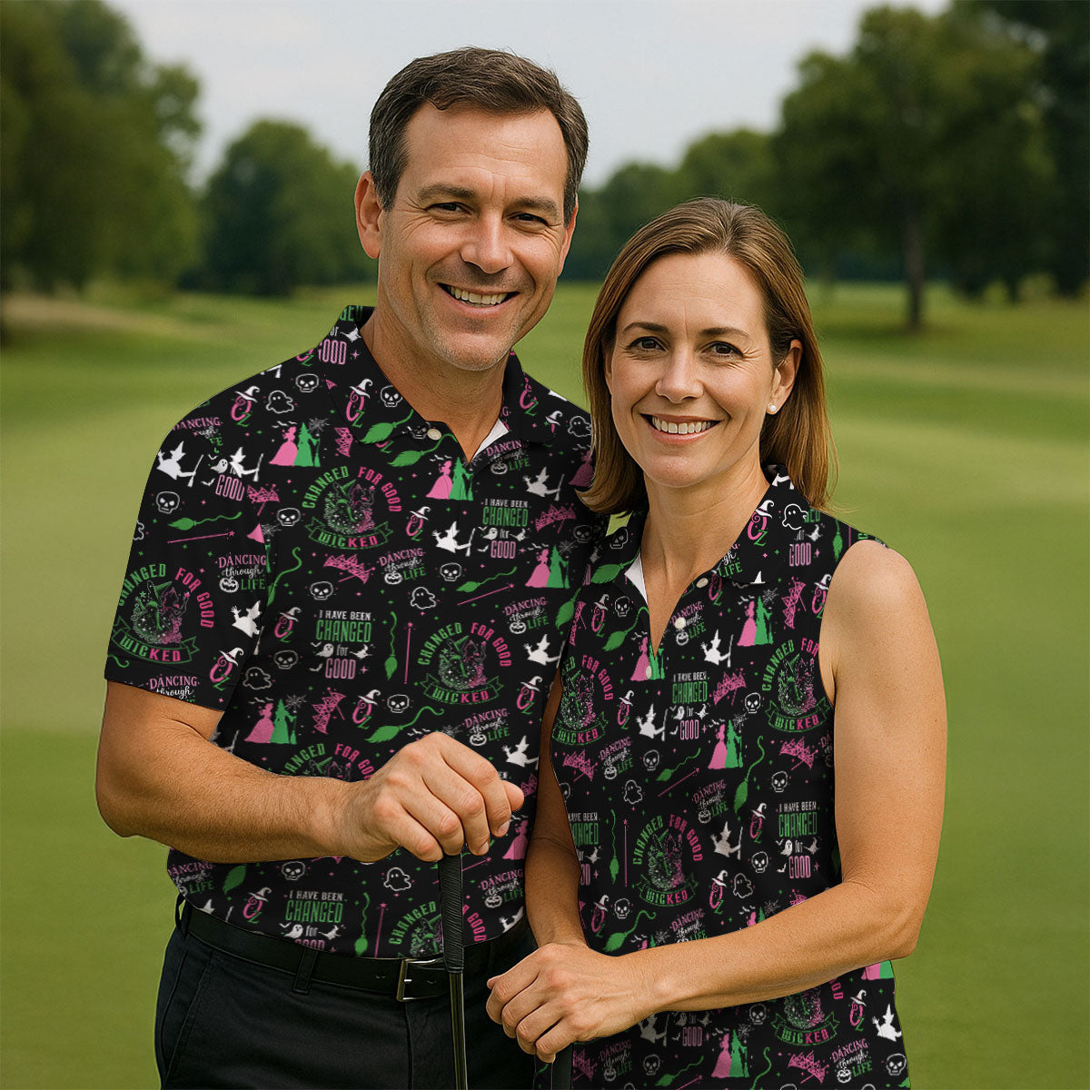 Changed For Good Wicked Witch Halloween Golf Shirt, Horror Character, Golf Shirts For Women