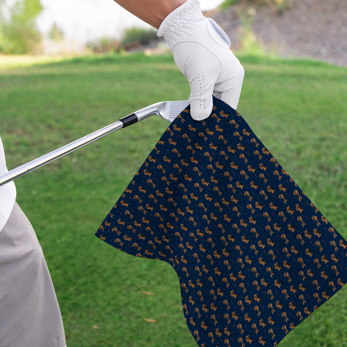 Funny Yorkshire Terrier Golf Towel, Cool Yorkie Pattern Golf Towels, Gift For Golf Lovers
