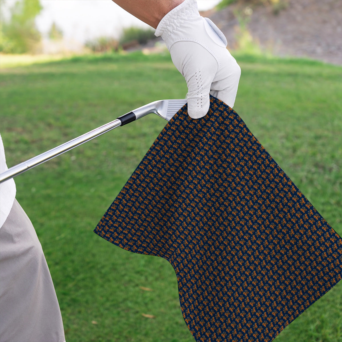 Funny Dog Pattern Golf Towel, Poodle Golf Towels, Golf Gift For Golfer