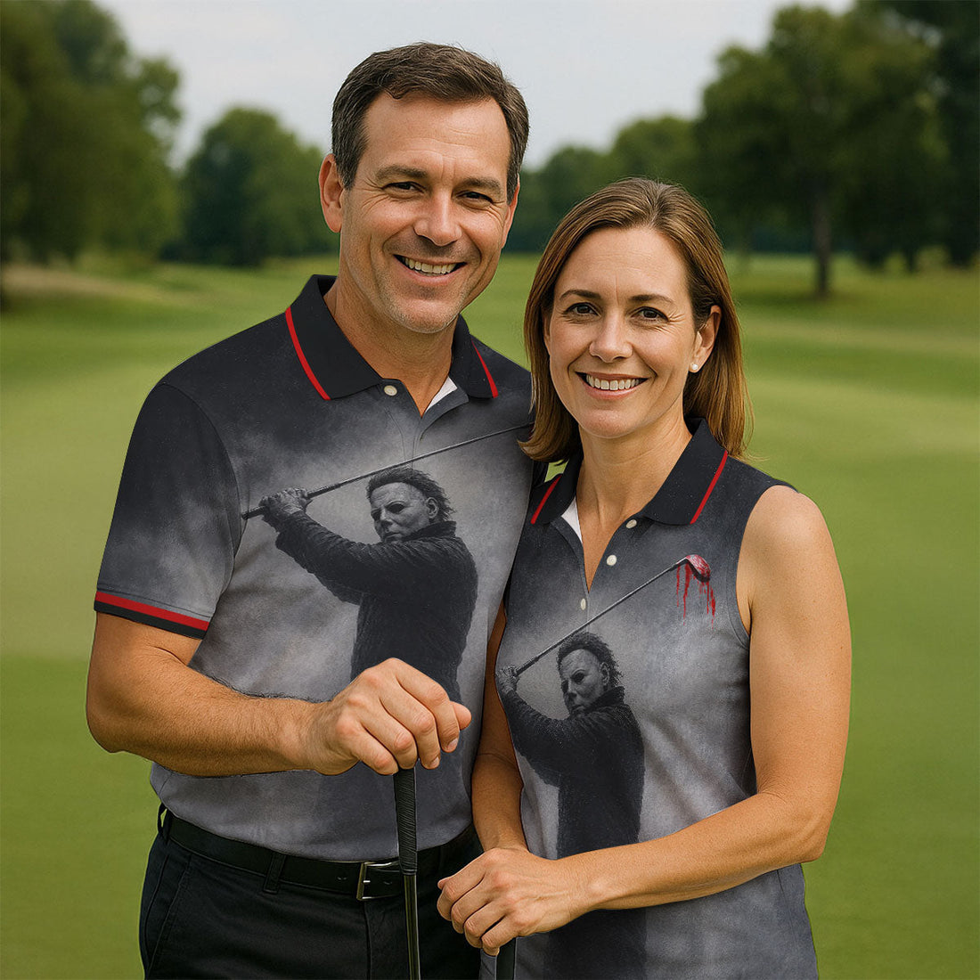 You Cant Kill The Bogeyman Horror Character Golf Polo Shirt, Mens Golf Shirts, Hawaiian Golf Shirt
