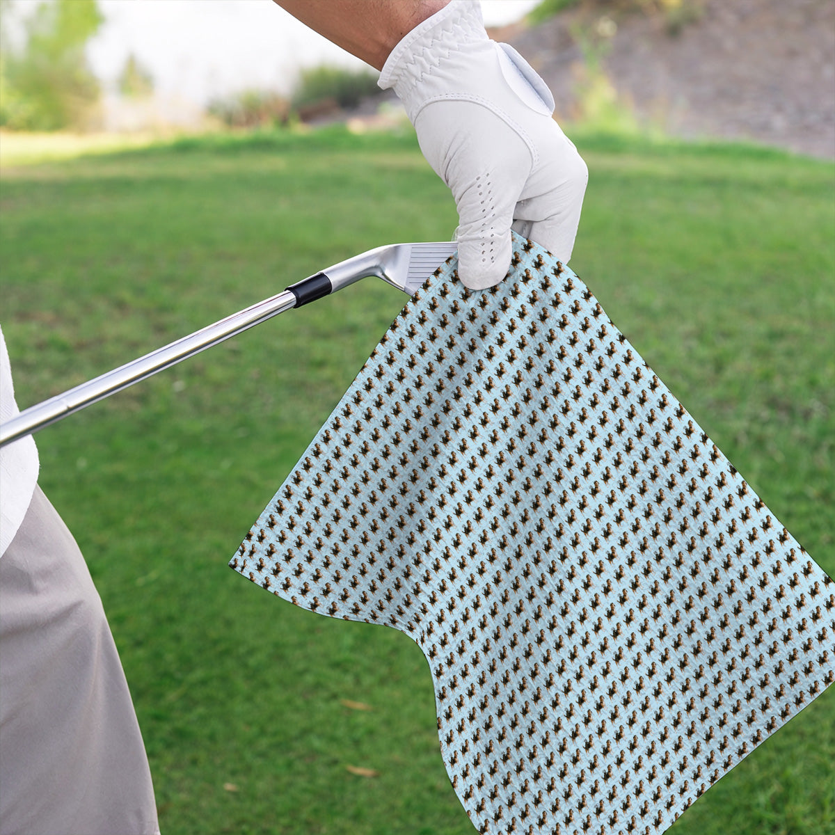 Classic Beagle Pattern Golf Towels, Beagle Dog Golf Towel, Crazy Golf Gift For Golfer