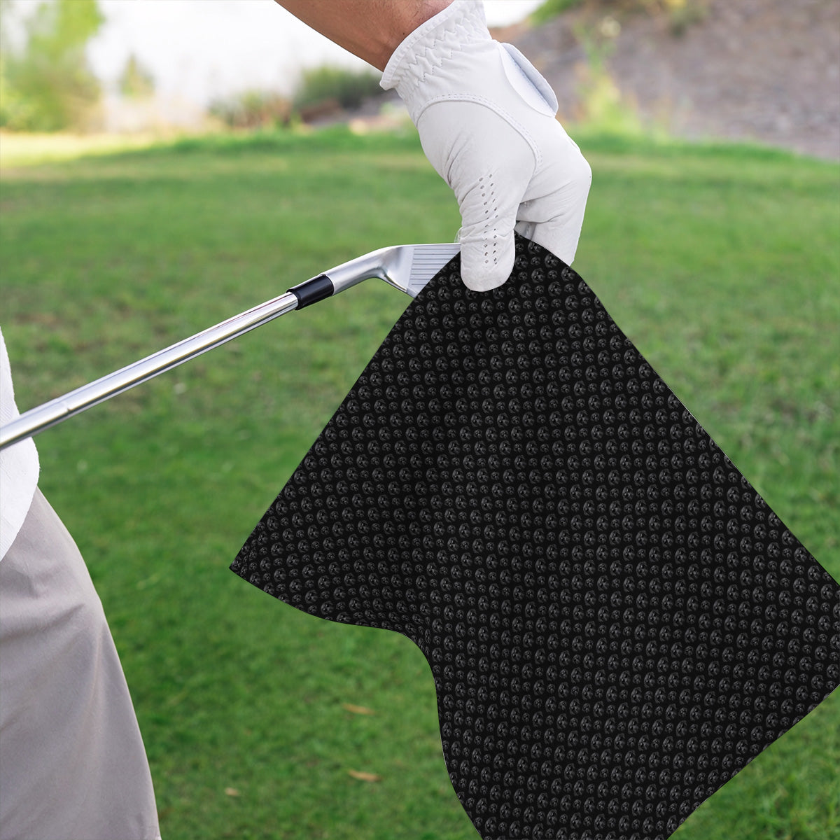Labrador Retriever Golf Towel, Black Lab Sunglasses Pattern Towels, Funny Golf Gift For Dog Lover