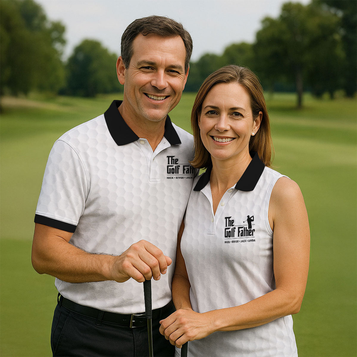 The Golf Father Custom Name Golf Tops For Men, Golf Shirt For Dad, Father's Day Presents Golf