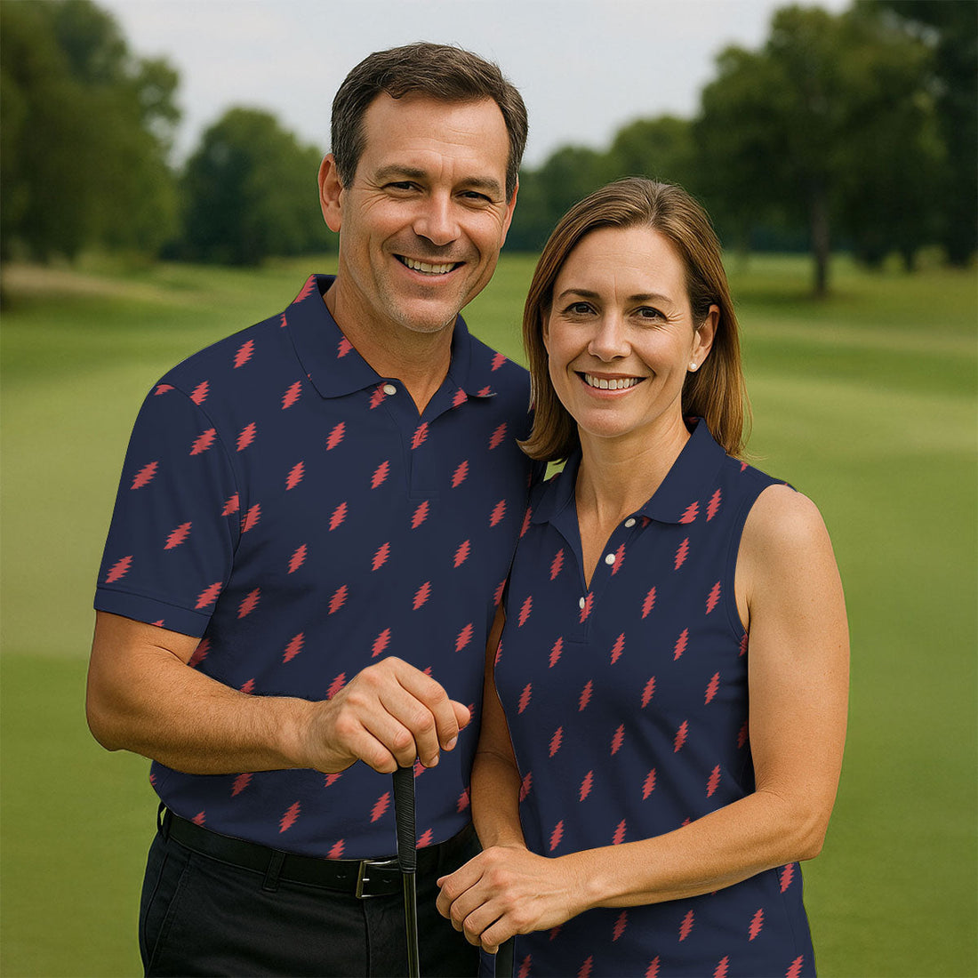 Lightning Strike Polo Shirt for Men, 250 Years USA Patriotic Golf Shirt, 4th Of July Golf Shirt, Golf Shirts For Men