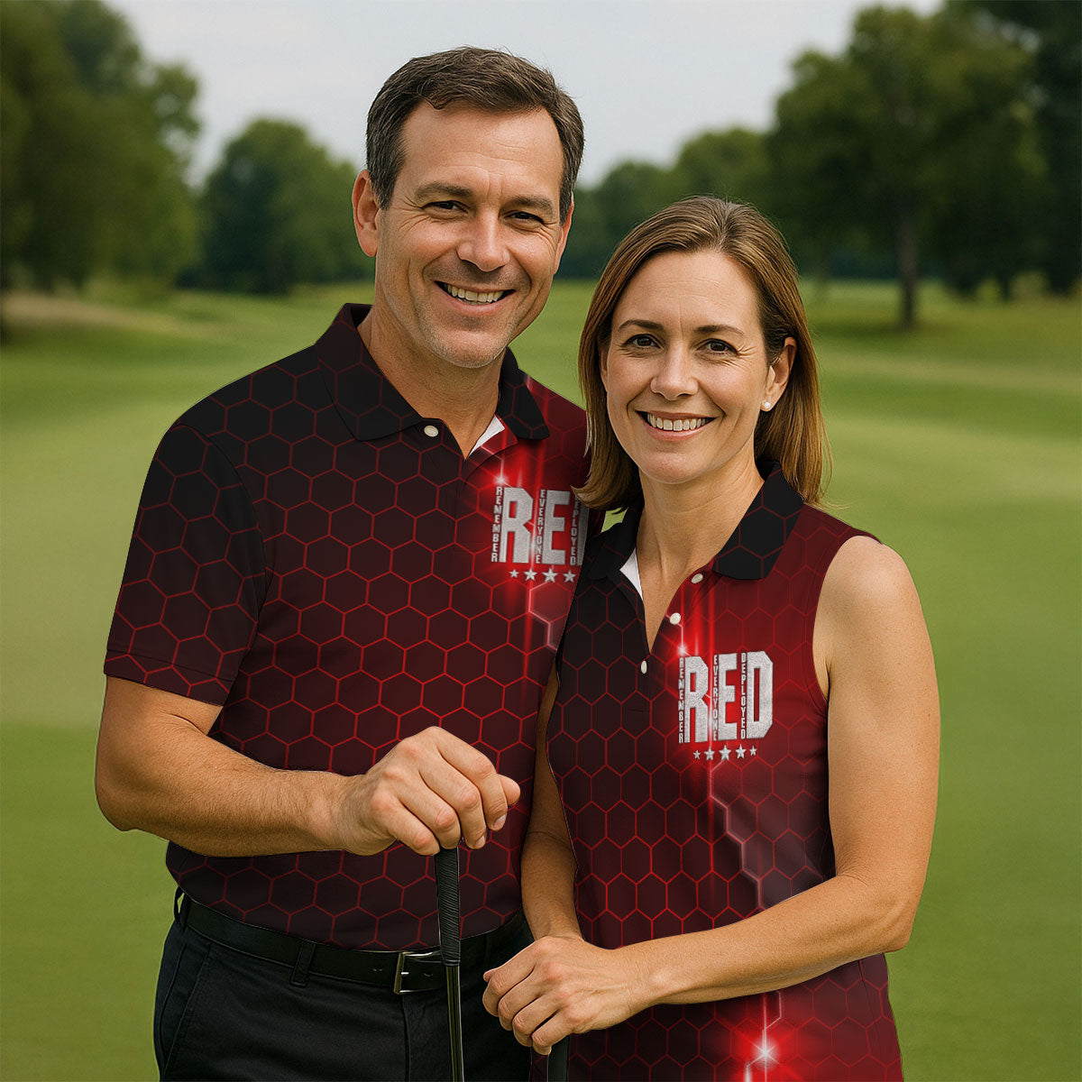 Remember Everyone Deployed Hexagonal Gradient Father's Day Golf Shirt, 250 Years Polo Shirts For Men