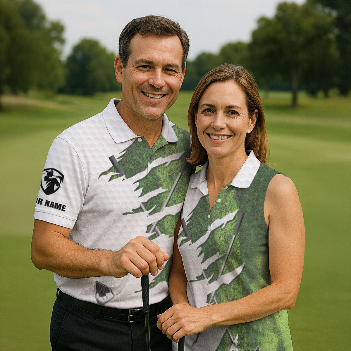 Personalized Ripped Fairway Golf Shirt, Men's Golf Shirt, Golf Polo Shirts For Men