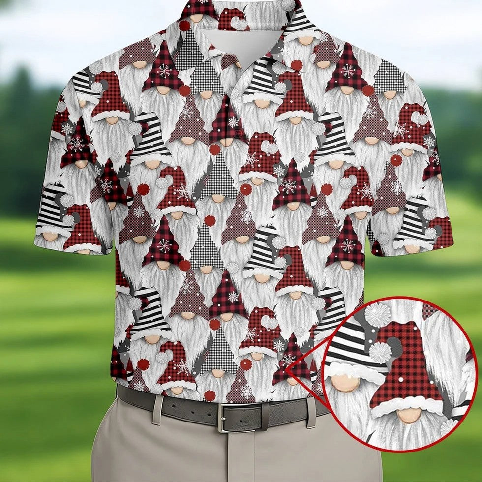Casual Christmas Golf Tops For Men, Gift Christmas Golf Shirt Polos, Men Golf Apparel