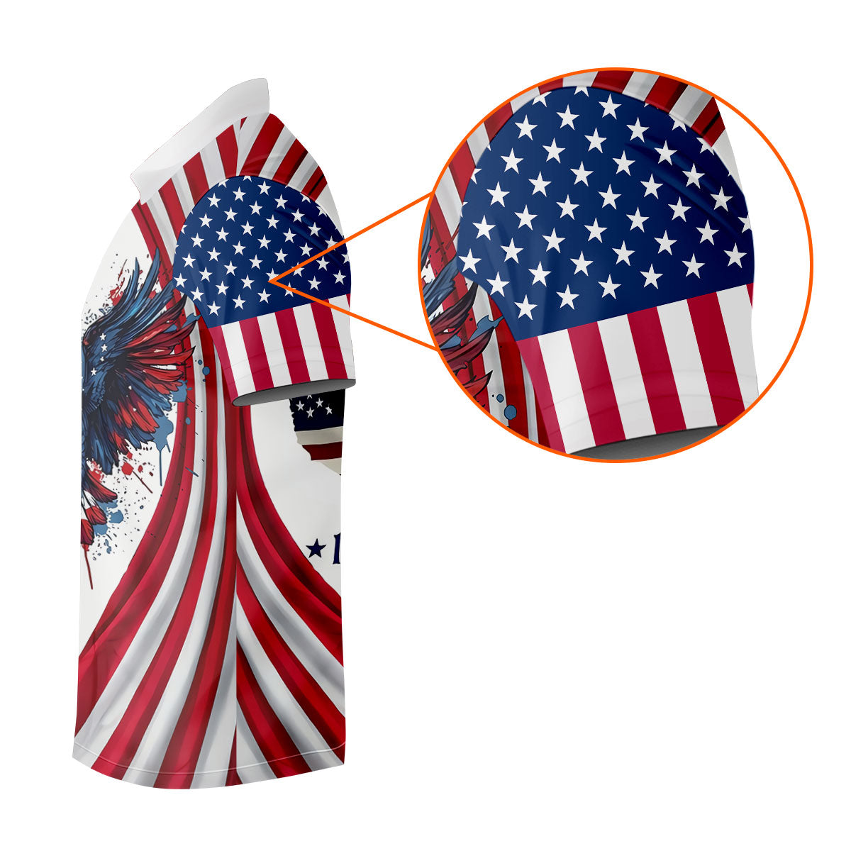 God Bless America 250 Years US Flag Golf Shirt, Patriotic 4th Of July Golf Shirts For Men