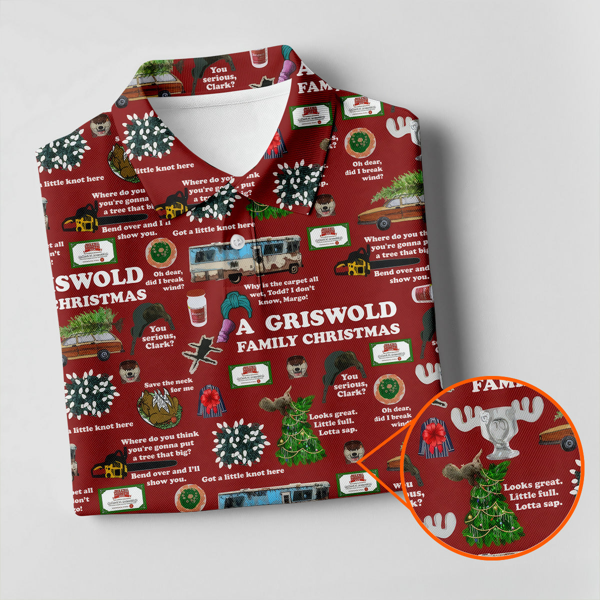 A Griswold Family Christmas Men's Golf Polo Shirts, Christmas Golf Shirt, Polo Shirts For Men