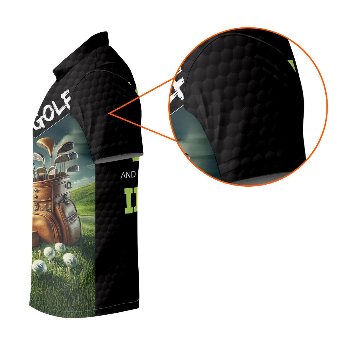 Custom Name Golf Course Club Bag Polo Shirt, Mens Golf Polo, Golf Apparel For Men