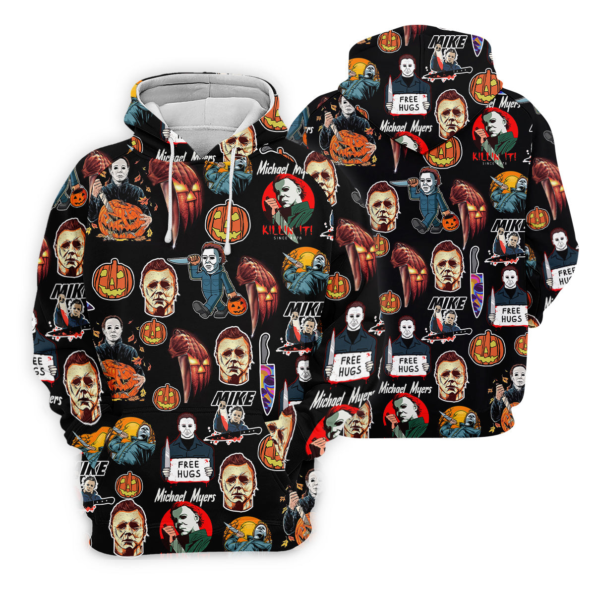 Michael Myers Halloween Golf Tops For Men, Mens Funny Golf Shirts, Horror Movie Shirt