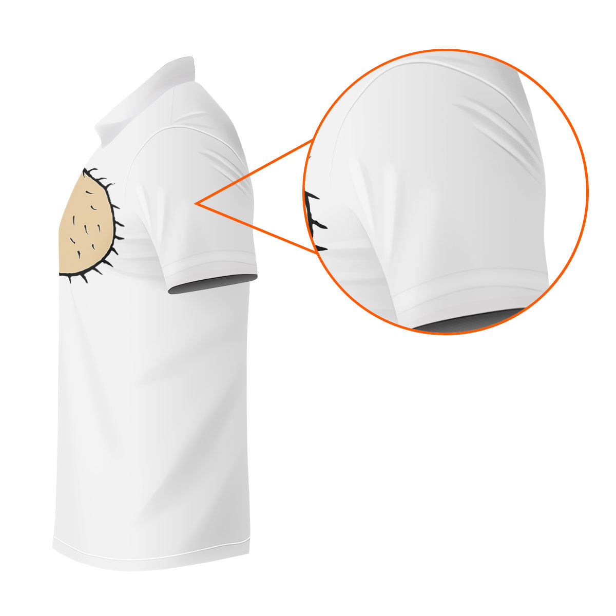 White Funny Dickhead Faux Chest Golf Shirt, Adult Gag Gift Shirt, Rude Humor Shirt