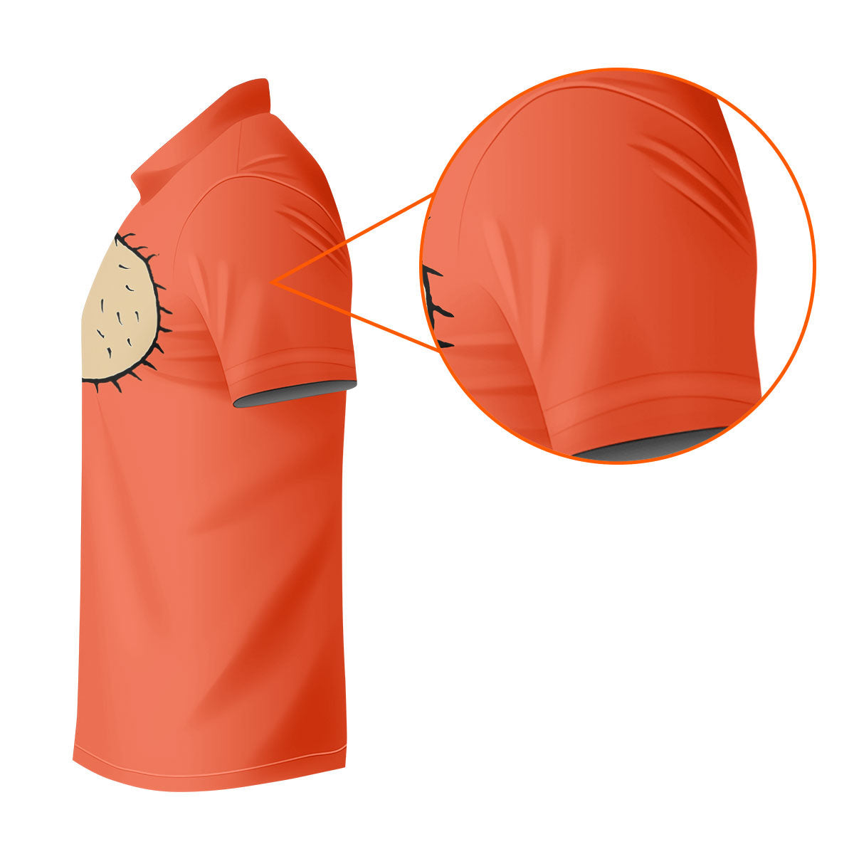 Orange Funny Dickhead Faux Chest Golf Shirt, Ladies Golf Shirts, Golf Polo For Women
