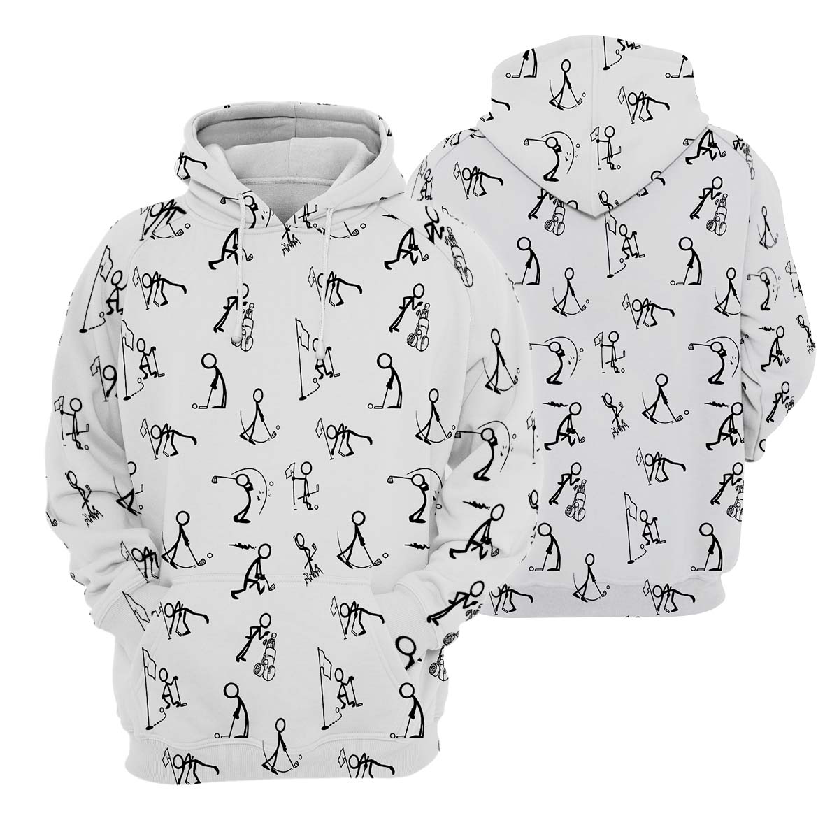 Funny Stick Figure Womens Golf Polo Shirt, Golfing Apparel, Womens Golf Gifts