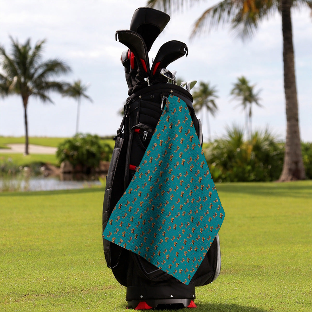 Funny Yorkshire Terrier Golf Towel, Cool Yorkie Pattern Golf Towels, Gift For Golf Lovers