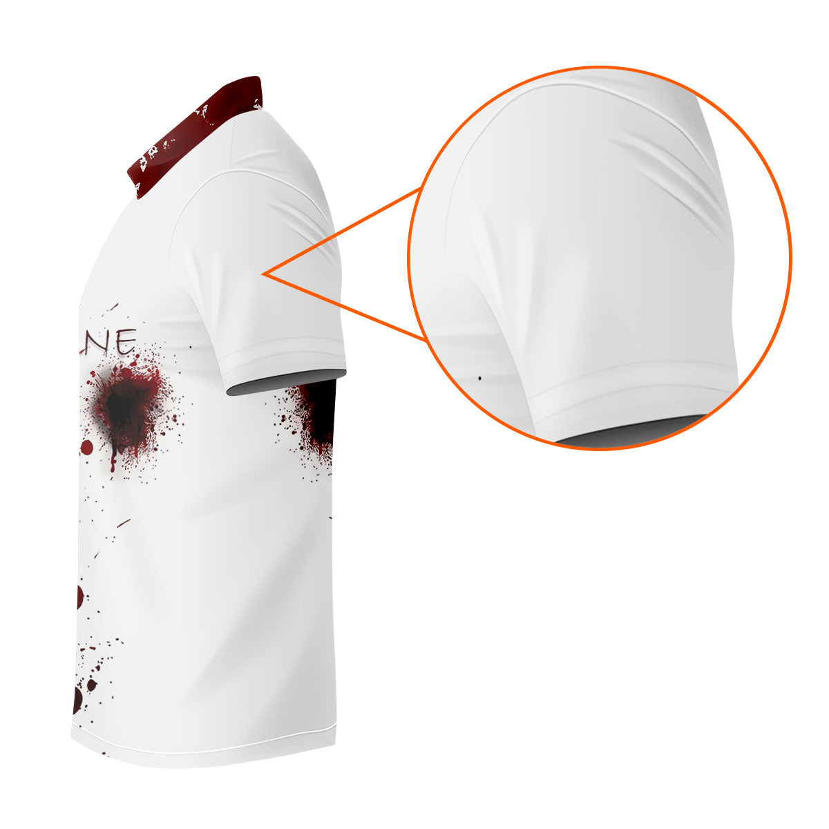 I'm Fine Bloody Splatter Horror Halloween Golf Polo Shirt, Ladies Golf Shirt, Printed Golf Shirt