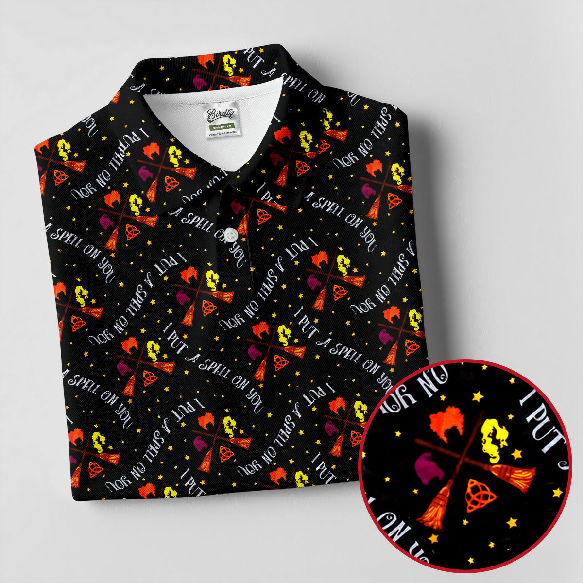 I Put A Spell On You Horror Character Polo Shirt, Halloween Shirt, Women's Golf Apparel