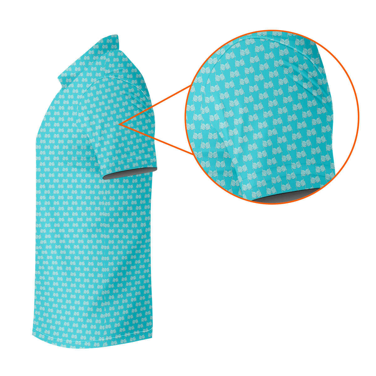 Funny Golf Balls Adult Humor Turquoise Blue Golf Tops For Men, Polo Shirts For Men